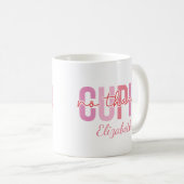 Geen Bedankt Cupid Funny Custom Name Valentijnsdag Koffiemok (Voorkant rechts)