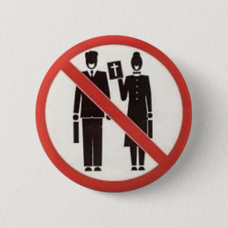 Geen Bedankt Wij zijn Atheïsten Badge/Button Ronde Button 5,7 Cm