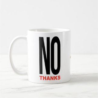 Geen bedankt wit koffiemok