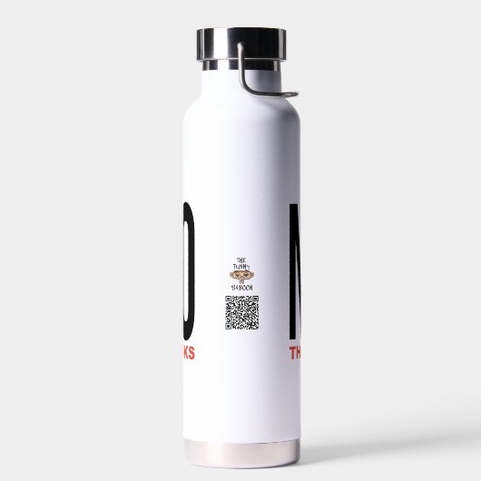 Geen bedankt wit waterfles (Links)