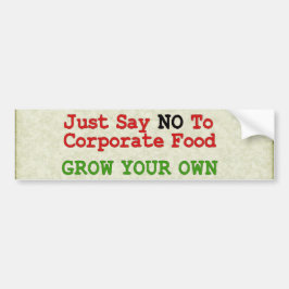 Geen bedrijfsvoedsel bumpersticker
