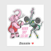 Geen been-dag overslaan sticker (Vel)