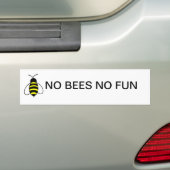 GEEN BEES GEEN FUN Bumpersticker (Op auto)