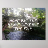 Geen, behalve de dappere verdien het poster van de (Voorkant)