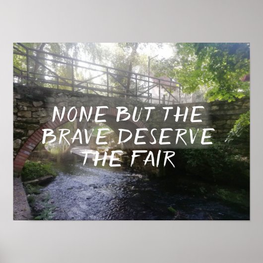 Geen, behalve de dappere verdien het poster van de (Voorkant)