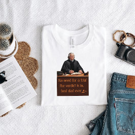 Geen behoefte aan een rechtszaak het vonnis is in t-shirt