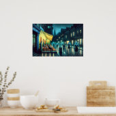 'Geen behoefte aan kunst' (Café Terrace Noir) Poster (Keuken)