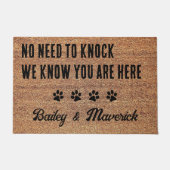 Geen behoefte om Gepersonaliseerde Huisdieren Hond Deurmat (Voorkant)