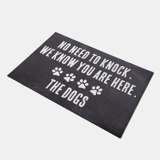 Geen behoefte om rustiek gepersonaliseerd Hondenli Deurmat (Schuin)