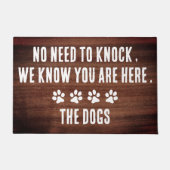 Geen behoefte om rustieke Woodgrain Funny Pet Dog  Deurmat (Voorkant)