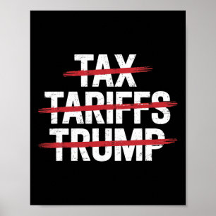 Geen Belasting Geen Tarieven Geen Trump Anti-trump Poster