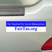 Geen belasting op sociale manipulatie bumpersticker (Op auto)