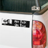 Geen belasting op thee-Bumpersticker Bumpersticker (Op Truck)