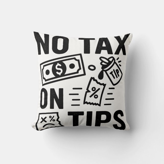 Geen belasting op tips kussen (Voorkant)