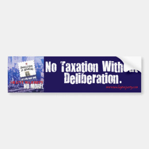 Geen belasting zonder levering bumpersticker