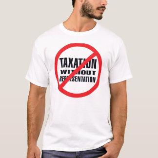 Geen belasting zonder vertegenwoordiging t-shirt