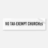 GEEN BELASTINGVRIJSTELLING BUMPERSTICKER (Voorkant)