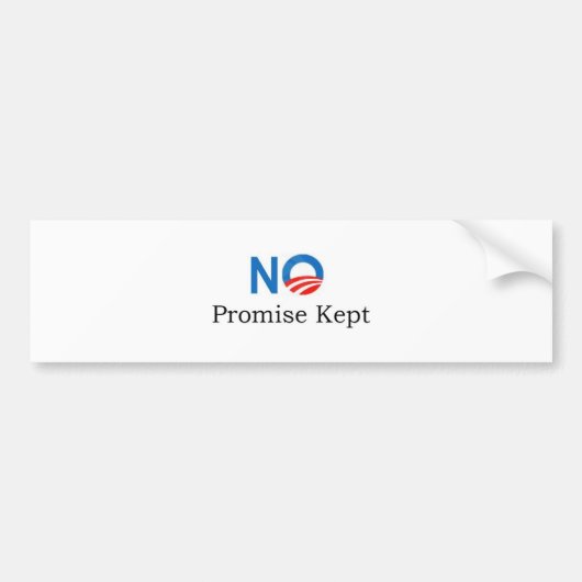 Geen belofte gehouden bumpersticker (Voorkant)
