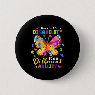 Geen beperking een andere vaardigheid vlinder ronde button 5,7 cm