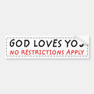 Geen beperkingen bumpersticker