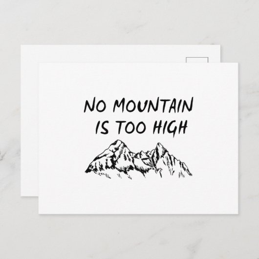 Geen berg is te hoog briefkaart (Voorkant / Achterkant)