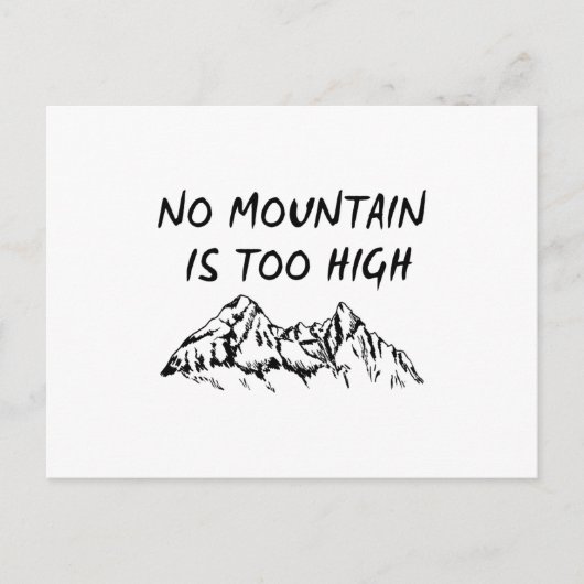 Geen berg is te hoog briefkaart (Voorkant)