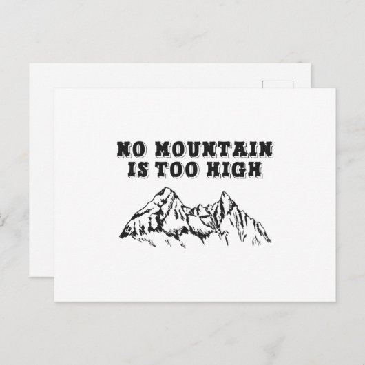 Geen berg is te hoog briefkaart (Voorkant / Achterkant)