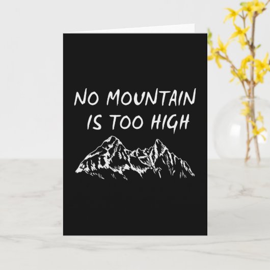 Geen berg is te hoog kaart (Gele Bloem)