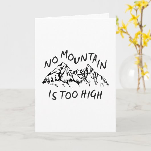 Geen berg is te hoog kaart (Gele Bloem)