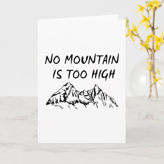 Geen berg is te hoog kaart (Gele Bloem)