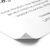 Geen bericht op sociale media Ongestopte bruiloft Poster (Hoek)