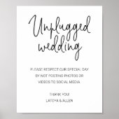 Geen bericht op sociale media Ongestopte bruiloft Poster (Voorkant)