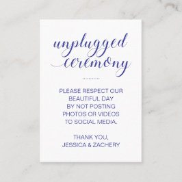 Geen berichten op sociale media Blue Unplugged Wed Plaatskaartje