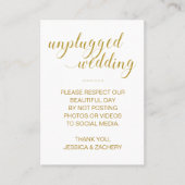 Geen berichten op sociale media gouden bruiloft plaatskaartje (Voorkant)