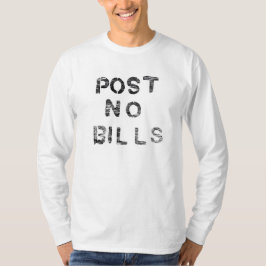 Geen berichten plaatsen t-shirt