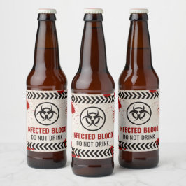 Geen besmet bloed drinken label voor feestdranken bier etiket
