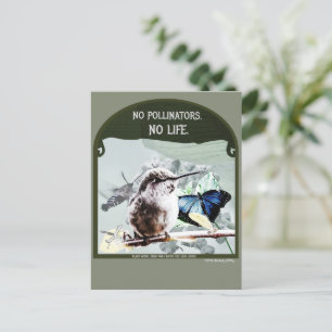 Geen bestuivers, geen leven uitnodiging briefkaart