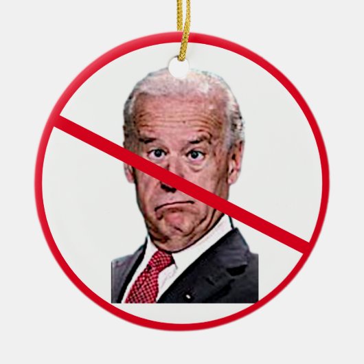 GEEN BIDEN KERAMISCH ORNAMENT (Voorkant)