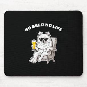 Geen Bier Geen Leven Pomeranian Grappige Hond Met Muismat
