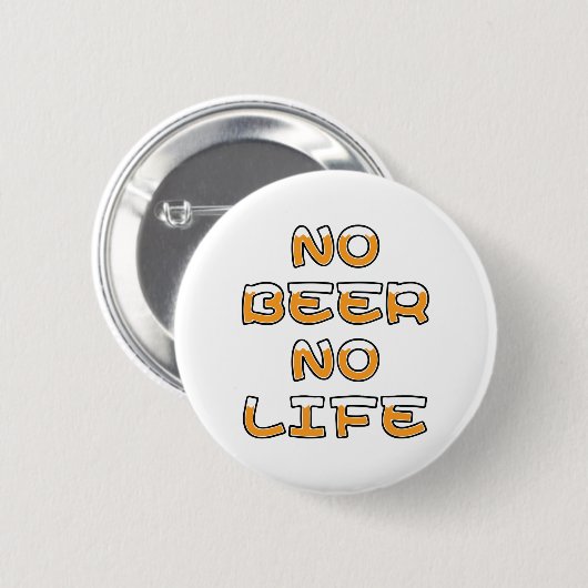 GEEN BIER GEEN LEVEN RONDE BUTTON 5,7 CM (Voorkant /achterkant)