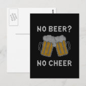Geen bier nr. Cpure Ugly Sweater Briefkaart (Voorkant / Achterkant)