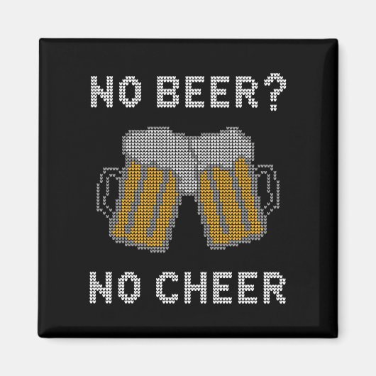 Geen bier nr. Cpure Ugly Sweater Magneet (Voorkant)