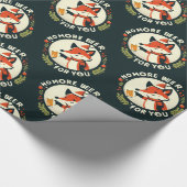 Geen bier voor u Christmas Fox Draft Cadeaupapier (Hoek)