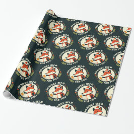 Geen bier voor u Christmas Fox Draft Cadeaupapier