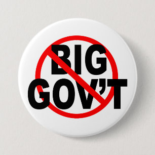 Geen Big Government-knoppen meer Ronde Button 7,6 Cm