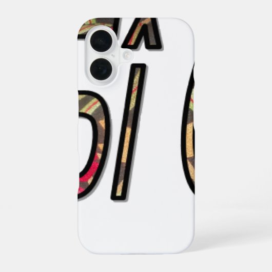 "Geen Bigiji" Tekstkunst Afdruk iPhone 16 Hoesje (Achterkant)