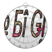 Geen Bigiji Text Art Print Dartbord (Voorkant)