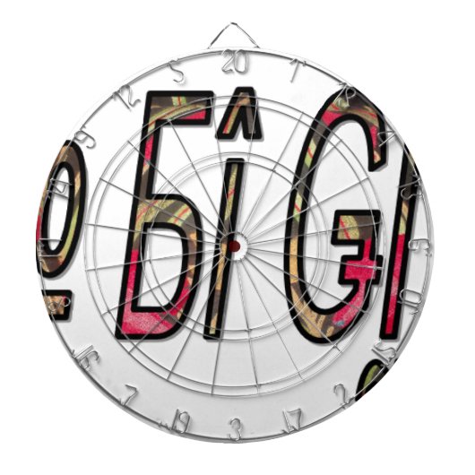 Geen Bigiji Text Art Print Dartbord (Voorkant)