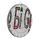 Geen Bigiji Text Art Print Dartbord (Voorkant Links)