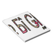 Geen Bigiji Text Art Print Notitieblok (Schuin)